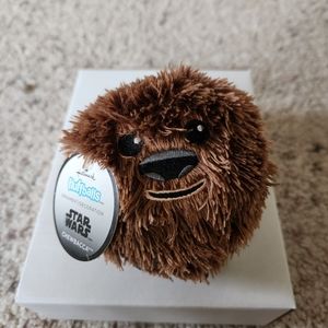 Chewbacca Hallmark Fluffballs Star Wars Movie Plush Ornament Ball
